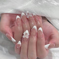 Acrylic False Nails with Rhinestone Decoration